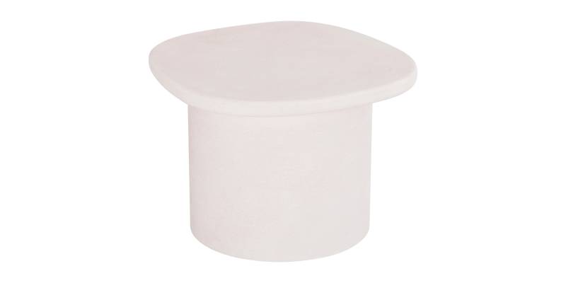 ΤΡΑΠΕΖΙ ΣΑΛΟΝΙΟΥ ΟΒΑΛ ΣΕΙΡΑ SANTORINI HM18054 MDF ΣΕ ΥΠΟΛΕΥΚΟ ΧΡΩΜΑ 54x54,5x40Υεκ