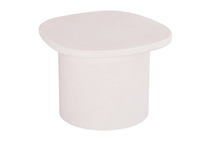 ΤΡΑΠΕΖΙ ΣΑΛΟΝΙΟΥ ΟΒΑΛ ΣΕΙΡΑ SANTORINI HM18054 MDF ΣΕ ΥΠΟΛΕΥΚΟ ΧΡΩΜΑ 54x54,5x40Υεκ