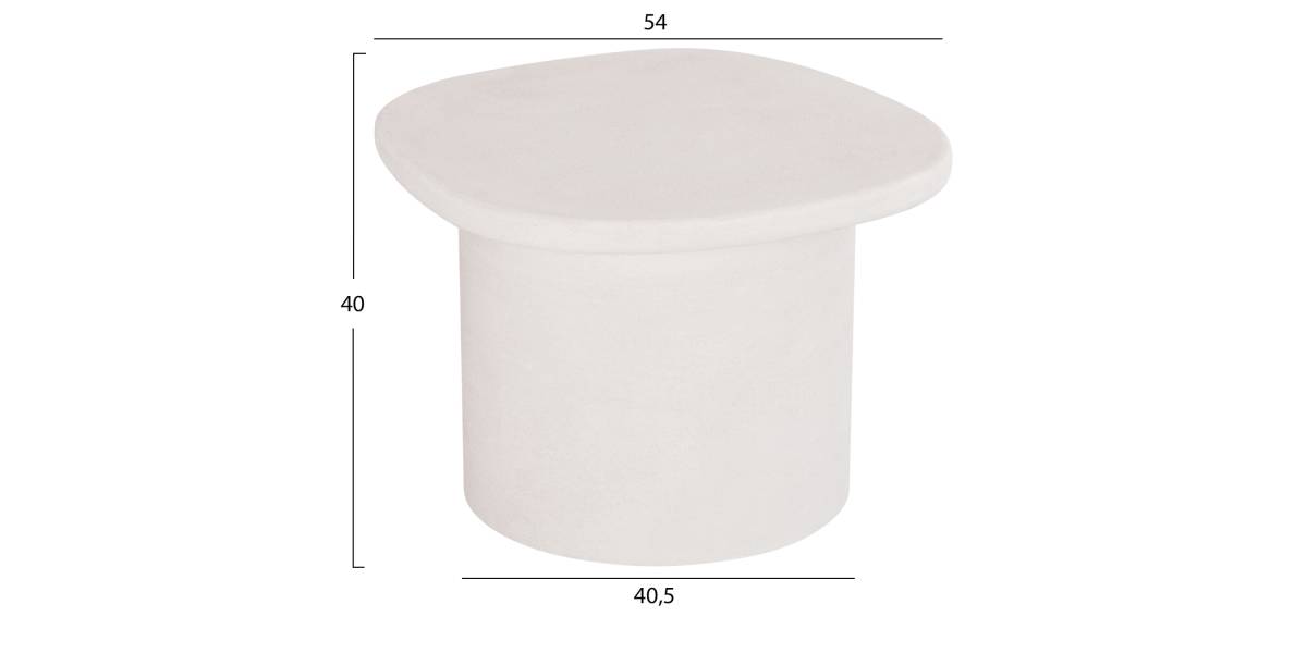 ΤΡΑΠΕΖΙ ΣΑΛΟΝΙΟΥ ΟΒΑΛ ΣΕΙΡΑ SANTORINI HM18054 MDF ΣΕ ΥΠΟΛΕΥΚΟ ΧΡΩΜΑ 54x54,5x40Υεκ