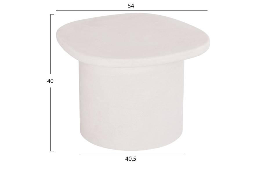 ΤΡΑΠΕΖΙ ΣΑΛΟΝΙΟΥ ΟΒΑΛ ΣΕΙΡΑ SANTORINI HM18054 MDF ΣΕ ΥΠΟΛΕΥΚΟ ΧΡΩΜΑ 54x54,5x40Υεκ