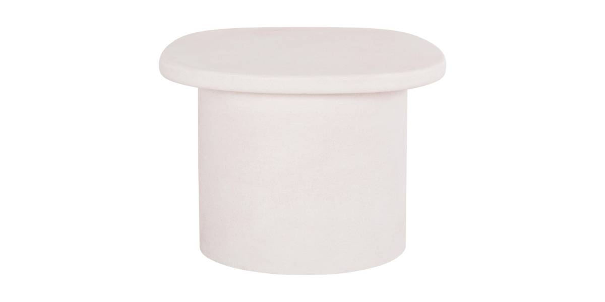 ΤΡΑΠΕΖΙ ΣΑΛΟΝΙΟΥ ΟΒΑΛ ΣΕΙΡΑ SANTORINI HM18054 MDF ΣΕ ΥΠΟΛΕΥΚΟ ΧΡΩΜΑ 54x54,5x40Υεκ