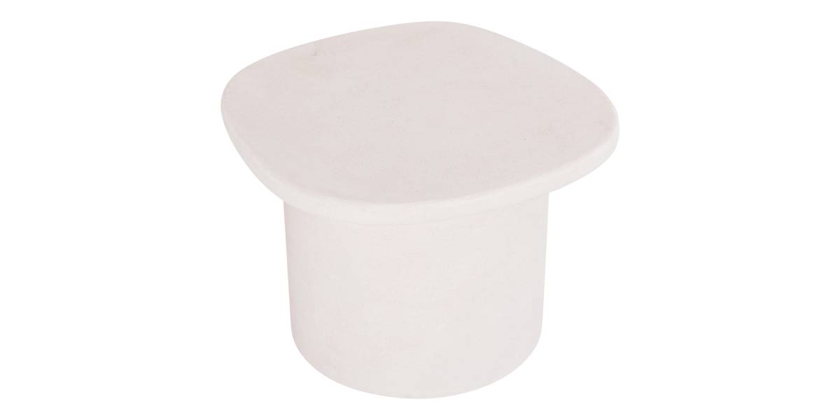 ΤΡΑΠΕΖΙ ΣΑΛΟΝΙΟΥ ΟΒΑΛ ΣΕΙΡΑ SANTORINI HM18054 MDF ΣΕ ΥΠΟΛΕΥΚΟ ΧΡΩΜΑ 54x54,5x40Υεκ