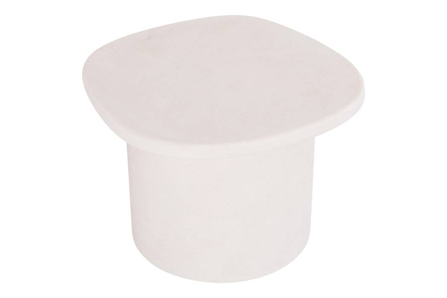 ΤΡΑΠΕΖΙ ΣΑΛΟΝΙΟΥ ΟΒΑΛ ΣΕΙΡΑ SANTORINI HM18054 MDF ΣΕ ΥΠΟΛΕΥΚΟ ΧΡΩΜΑ 54x54,5x40Υεκ