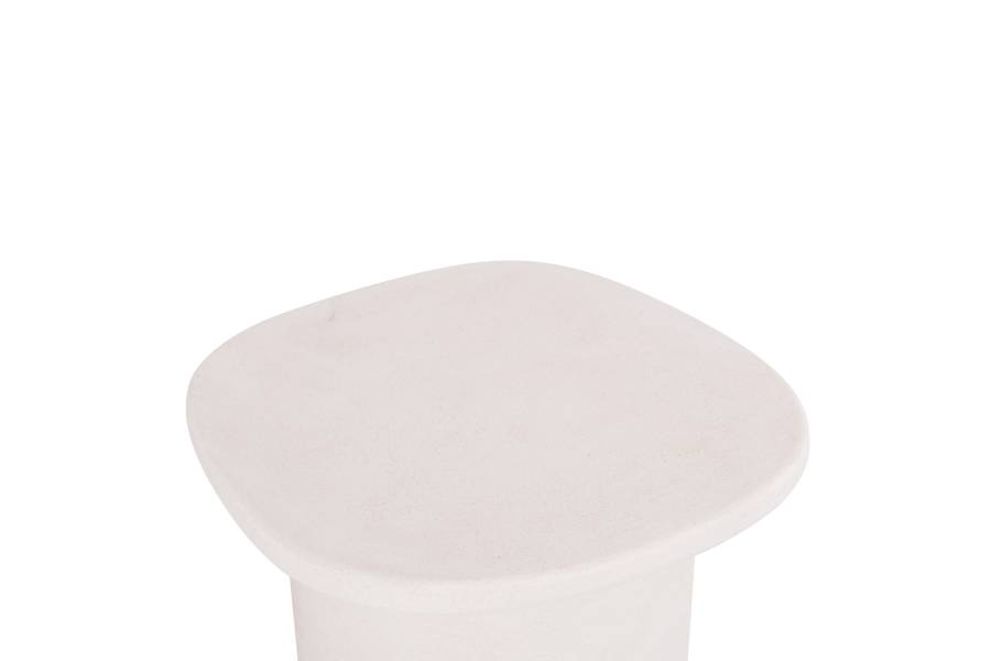ΤΡΑΠΕΖΙ ΣΑΛΟΝΙΟΥ ΟΒΑΛ ΣΕΙΡΑ SANTORINI HM18054 MDF ΣΕ ΥΠΟΛΕΥΚΟ ΧΡΩΜΑ 54x54,5x40Υεκ
