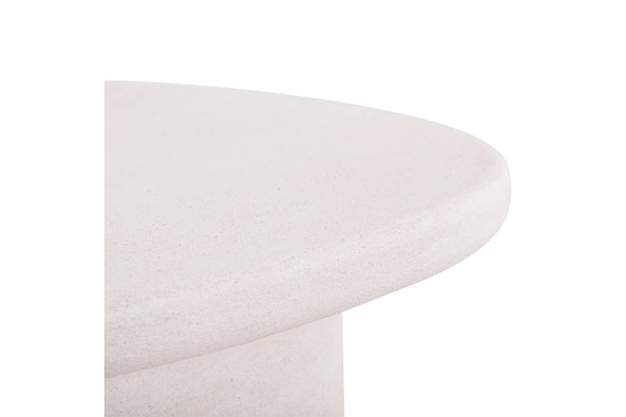ΤΡΑΠΕΖΙ ΣΑΛΟΝΙΟΥ ΟΒΑΛ ΣΕΙΡΑ SANTORINI HM18054 MDF ΣΕ ΥΠΟΛΕΥΚΟ ΧΡΩΜΑ 54x54,5x40Υεκ