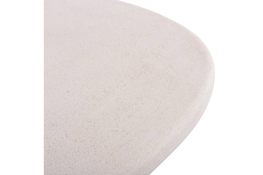 ΤΡΑΠΕΖΙ ΣΑΛΟΝΙΟΥ ΟΒΑΛ ΣΕΙΡΑ SANTORINI HM18054 MDF ΣΕ ΥΠΟΛΕΥΚΟ ΧΡΩΜΑ 54x54,5x40Υεκ