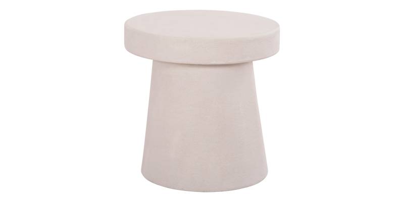 ΤΡΑΠΕΖΙ ΣΑΛΟΝΙΟΥ ΣΤΡΟΓΓΥΛΟ ΣΕΙΡΑ SANTORINI HM18052 MDF ΣΕ ΥΠΟΛΕΥΚΟ ΧΡΩΜΑ Φ48x49Υεκ.