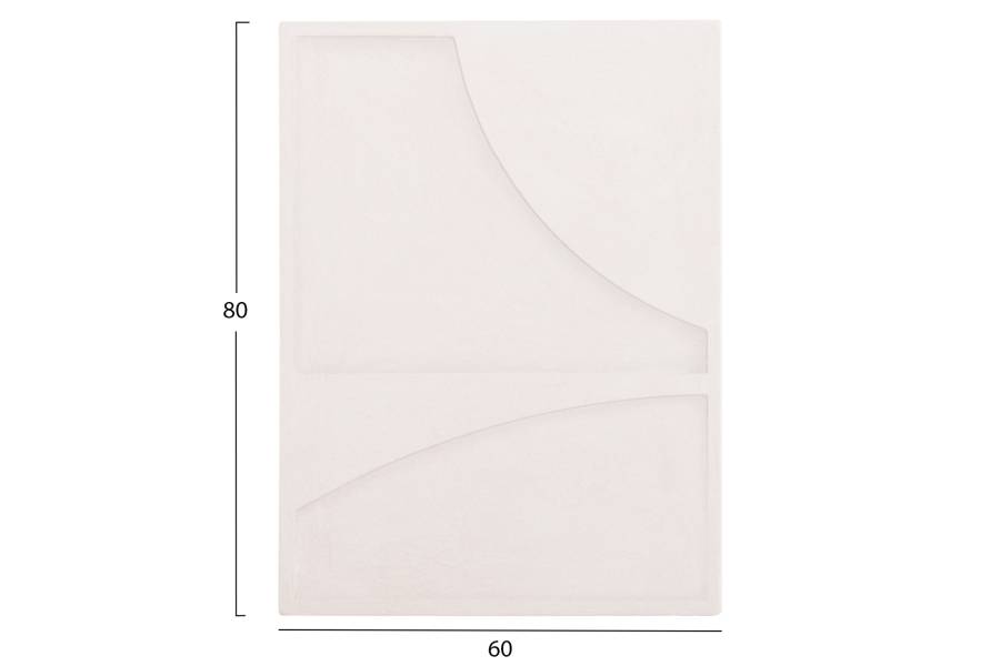 ΠΙΝΑΚΑΣ ΟΡΘΟΓΩΝΙΟΣ ΣΕΙΡΑ SANTORINI HM4509 MDF ΥΠΟΛΕΥΚΟ ΧΡΩΜΑ 60x4(πάχος)x80Υεκ.