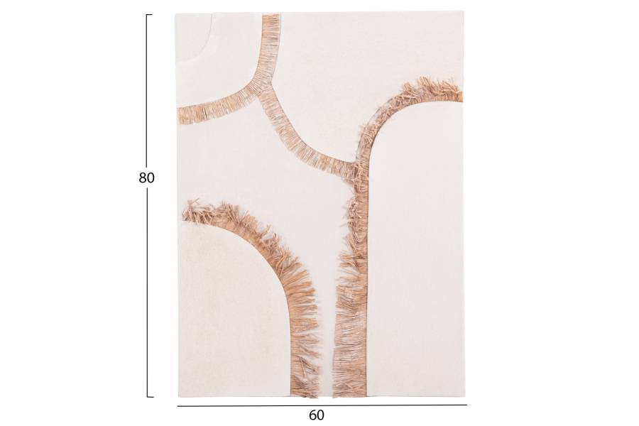 ΠΙΝΑΚΑΣ ΟΡΘΟΓΩΝΙΟΣ ΣΕΙΡΑ SANTORINI HM4532 MDF ΥΠΟΛΕΥΚΟ ΧΡΩΜΑ-ΔΙΑΚΟΣΜΗΣΗ ΜΠΕΖ 60x4,5(πάχος)x80Υεκ.