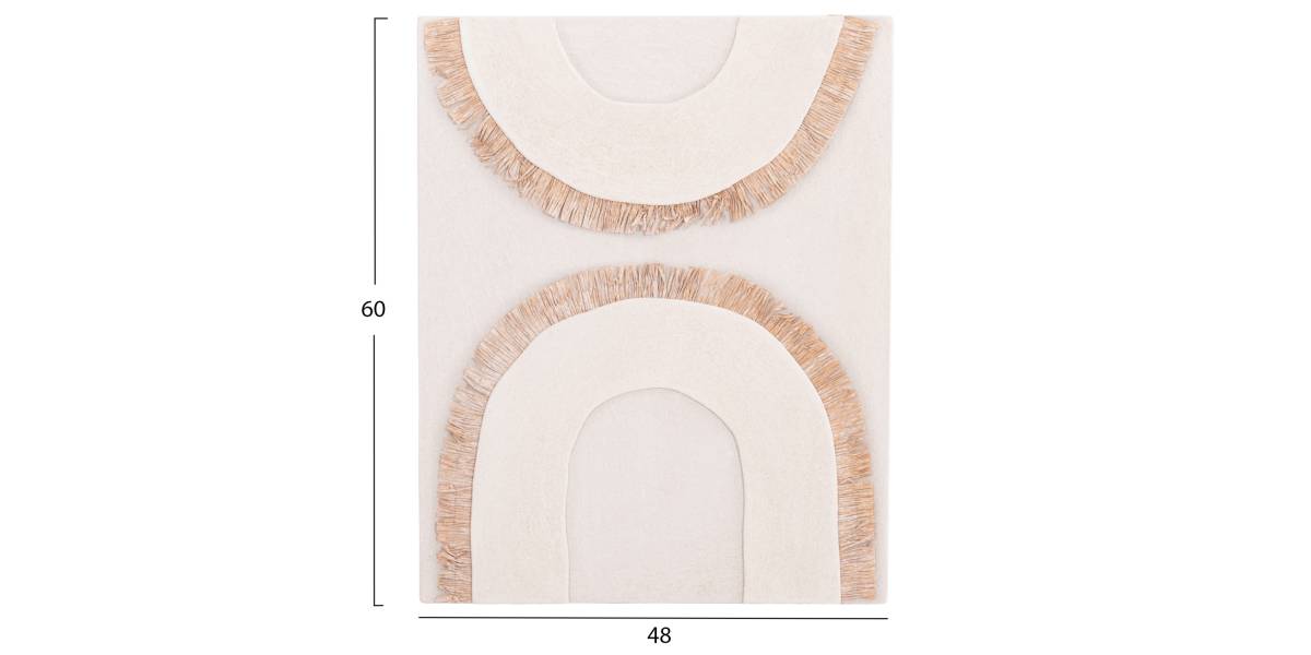 ΠΙΝΑΚΑΣ ΟΡΘΟΓΩΝΙΟΣ ΣΕΙΡΑ SANTORINI HM4535 MDF ΥΠΟΛΕΥΚΟ ΧΡΩΜΑ-ΔΙΑΚΟΣΜΗΣΗ ΜΠΕΖ 48x4,5(πάχος)x60Υεκ.