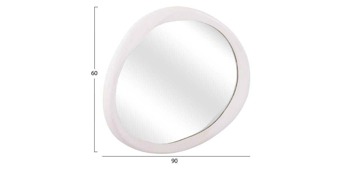 ΚΑΘΡΕΠΤΗΣ ΤΟΙΧΟΥ ΟΒΑΛ ΣΕΙΡΑ SANTORINI HM4513 MDF ΣΕ ΥΠΟΛΕΥΚΟ 90x3,2x60Υεκ