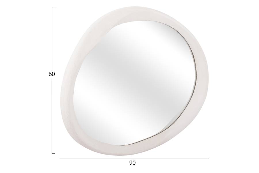 ΚΑΘΡΕΠΤΗΣ ΤΟΙΧΟΥ ΟΒΑΛ ΣΕΙΡΑ SANTORINI HM4513 MDF ΣΕ ΥΠΟΛΕΥΚΟ 90x3,2x60Υεκ
