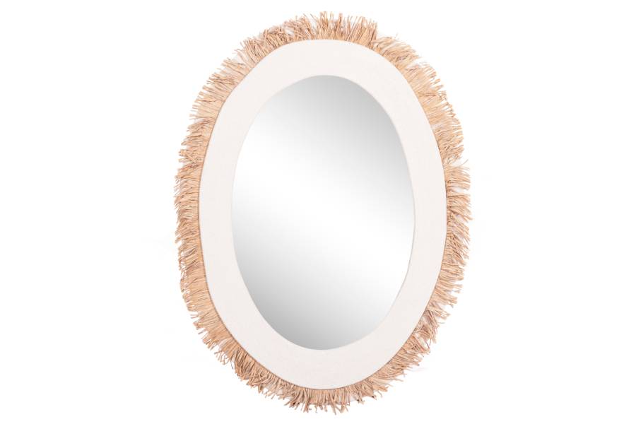 ΚΑΘΡΕΠΤΗΣ ΤΟΙΧΟΥ ΣΕΙΡΑ SANTORINI HM4528 MDF ΥΠΟΛΕΥΚΟ-ΔΙΑΚΟΣΜΗΣΗ ΣΕ ΜΠΕΖ 60x2x80Υεκ.