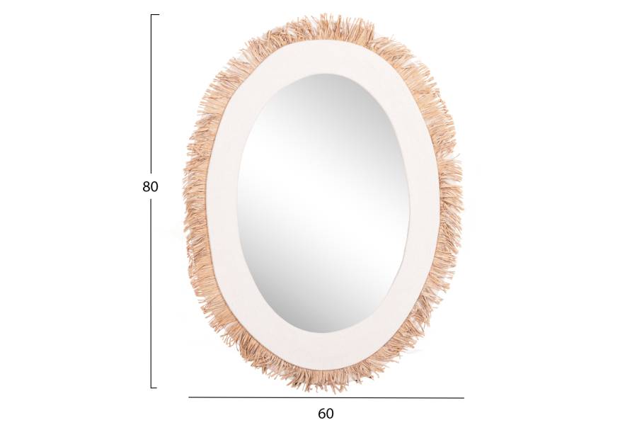 ΚΑΘΡΕΠΤΗΣ ΤΟΙΧΟΥ ΣΕΙΡΑ SANTORINI HM4528 MDF ΥΠΟΛΕΥΚΟ-ΔΙΑΚΟΣΜΗΣΗ ΣΕ ΜΠΕΖ 60x2x80Υεκ.