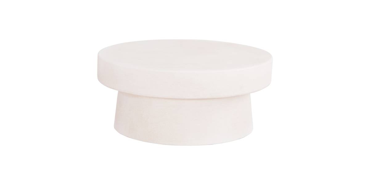 ΤΡΑΠΕΖΙ ΣΑΛΟΝΙΟΥ ΣΤΡΟΓΓΥΛΟ ΣΕΙΡΑ SANTORINI HM18050 MDF ΣΕ ΥΠΟΛΕΥΚΟ ΧΡΩΜΑ Φ80x35Υεκ.
