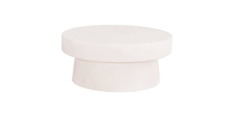 ΤΡΑΠΕΖΙ ΣΑΛΟΝΙΟΥ ΣΤΡΟΓΓΥΛΟ ΣΕΙΡΑ SANTORINI HM18050 MDF ΣΕ ΥΠΟΛΕΥΚΟ ΧΡΩΜΑ Φ80x35Υεκ.