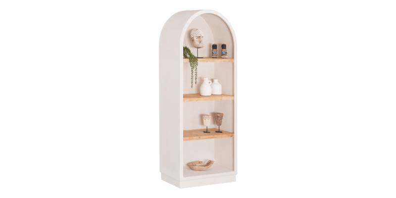 ΡΑΦΙΕΡΑ ΣΕΙΡΑ SANTORINI HM18044 MDF ΥΠΟΛΕΥΚΟ-ΡΑΦΙΑ ΞΥΛΟ ΕΛΑΤΟΥ ΦΥΣΙΚΟ 80x38x188,5Υεκ.