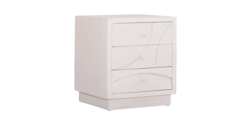 ΚΟΜΟΔΙΝΟ ΣΕΙΡΑ SANTORINI HM18047 MDF ΣΕ ΥΠΟΛΕΥΚΟ ΧΡΩΜΑ-3 ΣΥΡΤΑΡIA 48x38x55,5Υεκ.