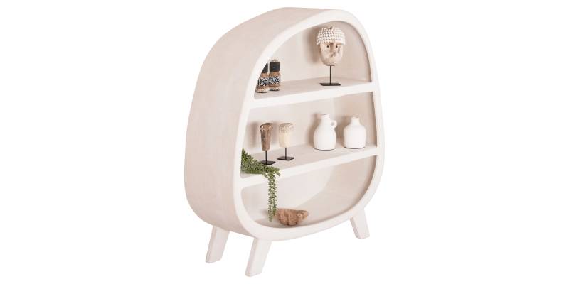 ΡΑΦΙΕΡΑ ΣΕΙΡΑ SANTORINI HM18060.01 MDF ΣΕ ΥΠΟΛΕΥΚΟ ΧΡΩΜΑ 120x38x133Υεκ.