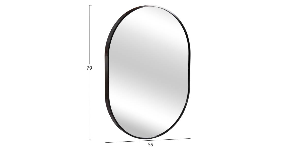 ΚΑΘΡΕΠΤΗΣ ΤΟΙΧΟΥ ΣΕΙΡΑ ARCHER HM4500.01 ΠΛΑΙΣΙΟ ΟΒΑΛ ΑΛΟΥΜΙΝΙΟΥ ΜΑΥΡΟ 59x79Υεκ