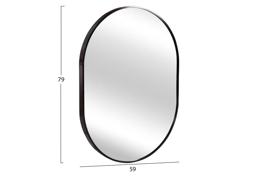 ΚΑΘΡΕΠΤΗΣ ΤΟΙΧΟΥ ΣΕΙΡΑ ARCHER HM4500.01 ΠΛΑΙΣΙΟ ΟΒΑΛ ΑΛΟΥΜΙΝΙΟΥ ΜΑΥΡΟ 59x79Υεκ