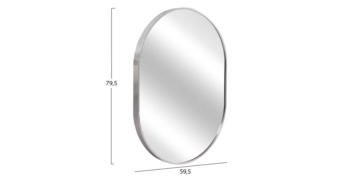 ΚΑΘΡΕΠΤΗΣ ΤΟΙΧΟΥ ΣΕΙΡΑ ARCHER HM4500.40 ΠΛΑΙΣΙΟ ΟΒΑΛ ΑΛΟΥΜΙΝΙΟΥ ΑΣΗΜΙ 59x79Υεκ