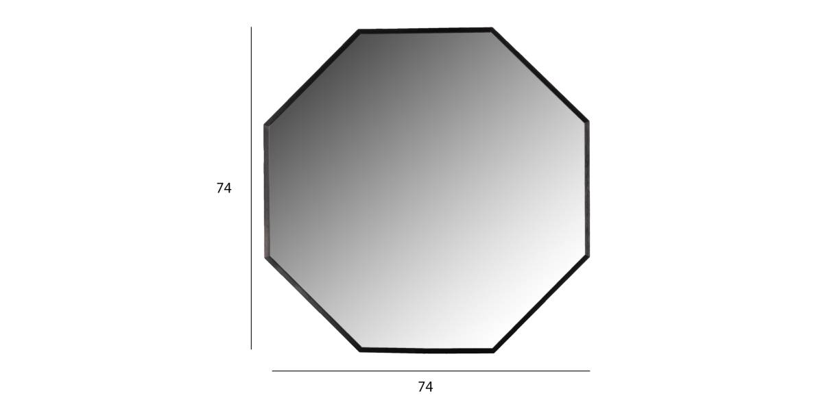 ΚΑΘΡΕΠΤΗΣ ΤΟΙΧΟΥ ΣΕΙΡΑ ARCHER HM4499.01 ΠΛΑΙΣΙΟ ΟΚΤΑΓΩΝΟ ΑΛΟΥΜΙΝΙΟΥ ΜΑΥΡΟ Φ74εκ