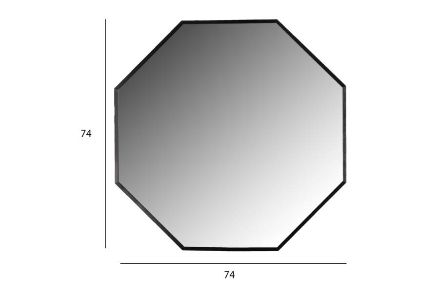 ΚΑΘΡΕΠΤΗΣ ΤΟΙΧΟΥ ΣΕΙΡΑ ARCHER HM4499.01 ΠΛΑΙΣΙΟ ΟΚΤΑΓΩΝΟ ΑΛΟΥΜΙΝΙΟΥ ΜΑΥΡΟ Φ74εκ