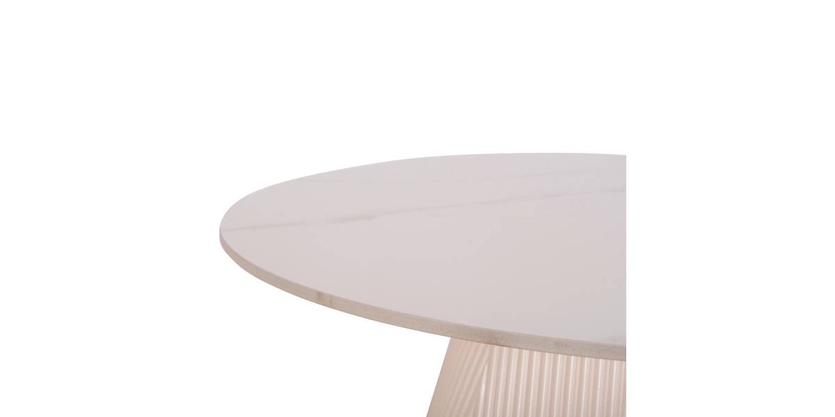 ΤΡΑΠΕΖΙ ΣΑΛΟΝΙΟΥ DUNCAN HM18022.02 ΚΕΡΑΜΙΚΟ TOP-MDF ΒΑΣΗ-ΚΡΕΜ ΛΕΥΚΟ Φ80x41Υεκ.