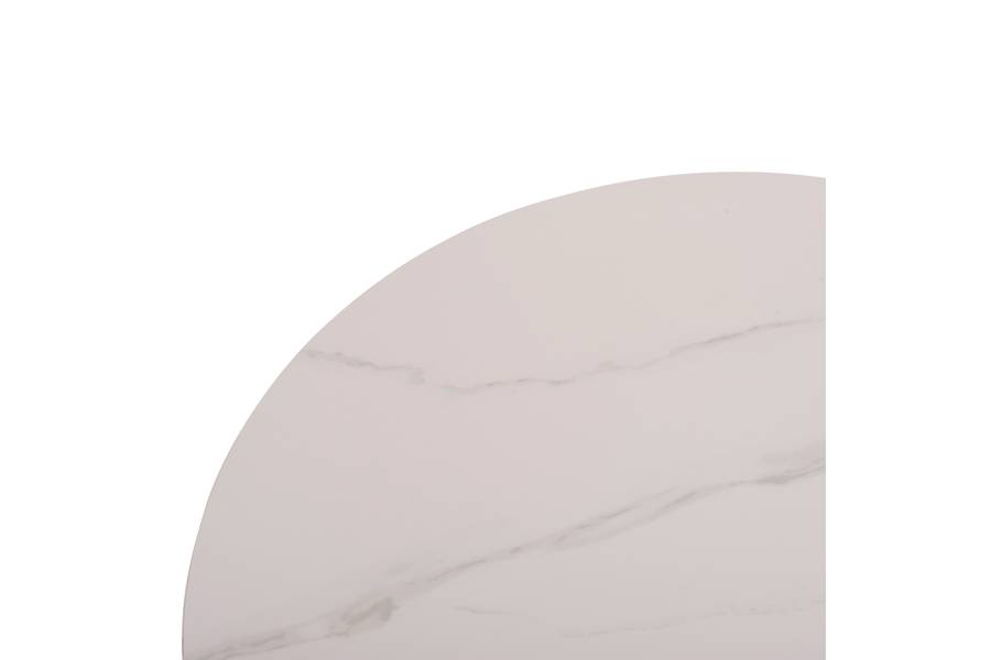 ΤΡΑΠΕΖΙ ΣΑΛΟΝΙΟΥ DUNCAN HM18022.02 ΚΕΡΑΜΙΚΟ TOP-MDF ΒΑΣΗ-ΚΡΕΜ ΛΕΥΚΟ Φ80x41Υεκ.