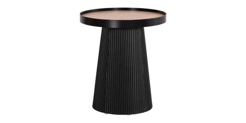 ΤΡΑΠΕΖΑΚΙ ΒΟΗΘΗΤΙΚΟ DENTON HM18023.01 MDF TOP ΦΥΣΙΚΟ ΞΥΛΟΥ-ΒΑΣΗ ΜΑΥΡΗ Φ45x51,5Υεκ.