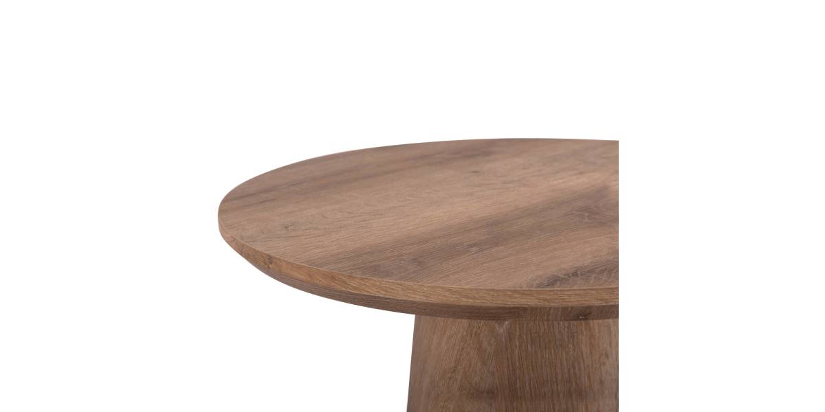 ΒΟΗΘΗΤΙΚΟ ΤΡΑΠΕΖΑΚΙ KARAN HM18029 MDF ΣΕ ΦΥΣΙΚΟ ΧΡΩΜΑ ΞΥΛΟΥ Φ45x56,5Υεκ