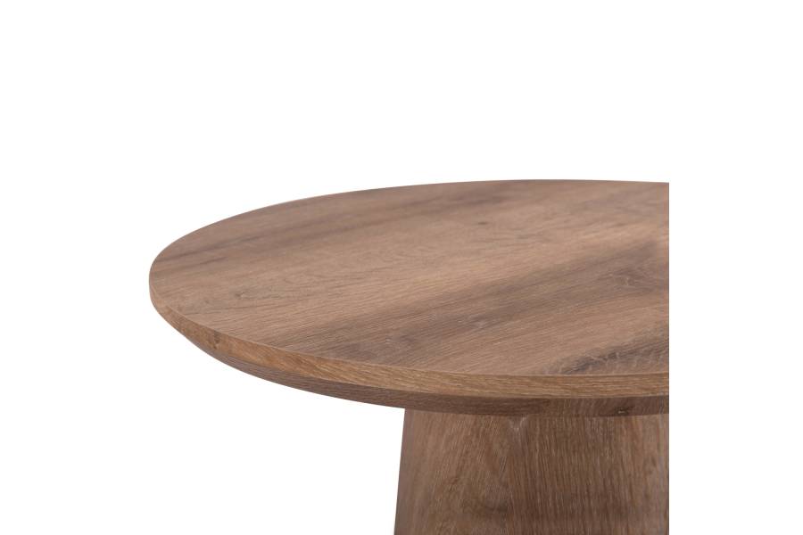 ΒΟΗΘΗΤΙΚΟ ΤΡΑΠΕΖΑΚΙ KARAN HM18029 MDF ΣΕ ΦΥΣΙΚΟ ΧΡΩΜΑ ΞΥΛΟΥ Φ45x56,5Υεκ