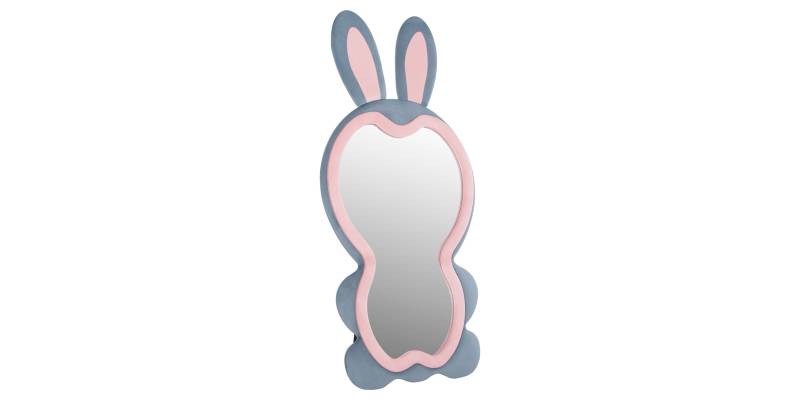 ΠΑΙΔΙΚΟΣ ΚΑΘΡΕΦΤΗΣ ΔΑΠΕΔΟΥ BUNNY HM4489.02 MDF ΡΟΖ & ΜΠΛΕ-ΜΑΥΡΟ STAND 80x162Υεκ.