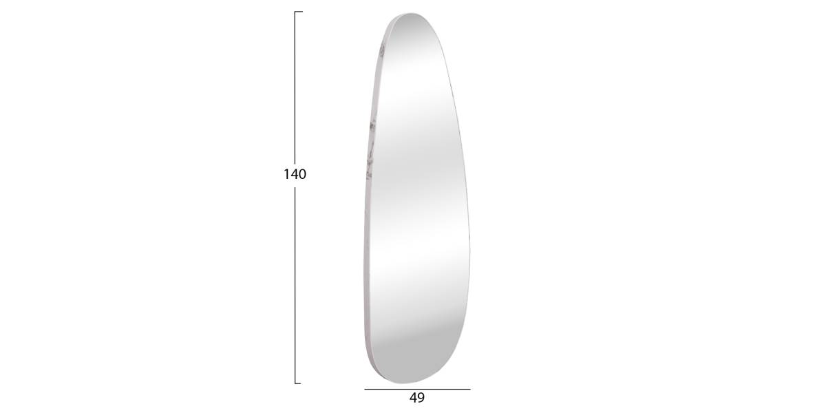 ΚΑΘΡΕΠΤΗΣ ΤΟΙΧΟΥ CRITHER HM4486.05 ΜΕ ΠΛΑΙΣΙΟ MDF ΣΕ WHITE MARBLE ΧΡΩΜΑ 49x140Υεκ.