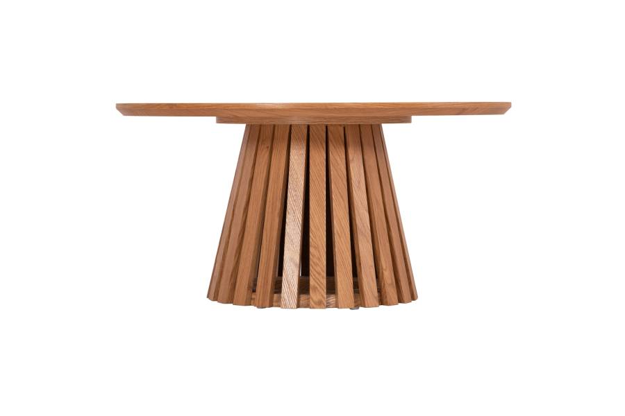 ΤΡΑΠΕΖΙ ΣΑΛΟΝΙΟΥ TALBERT HM18024 MDF ΣΕ ΑΝΟΙΧΤΟ ΦΥΣΙΚΟ ΞΥΛΟΥ Φ80x40,5Υεκ.