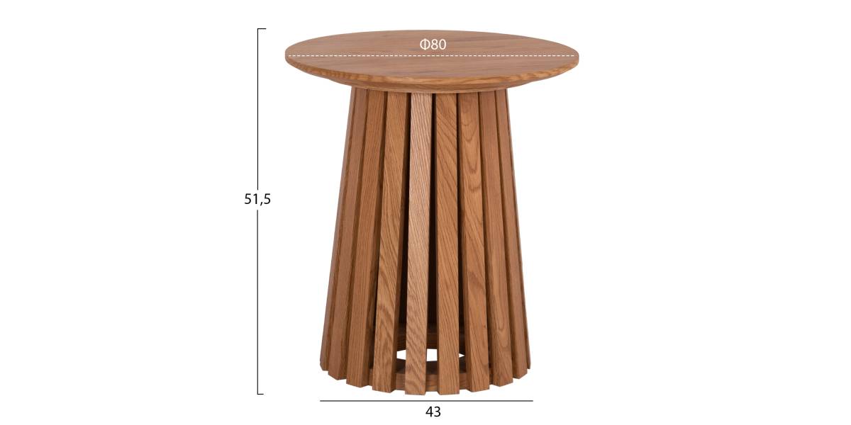 ΤΡΑΠΕΖΑΚΙ ΒΟΗΘΗΤΙΚΟ TALBERT HM18025 MDF ΣΕ ΦΥΣΙΚΟ ΞΥΛΟΥ Φ45x50,5Υεκ.