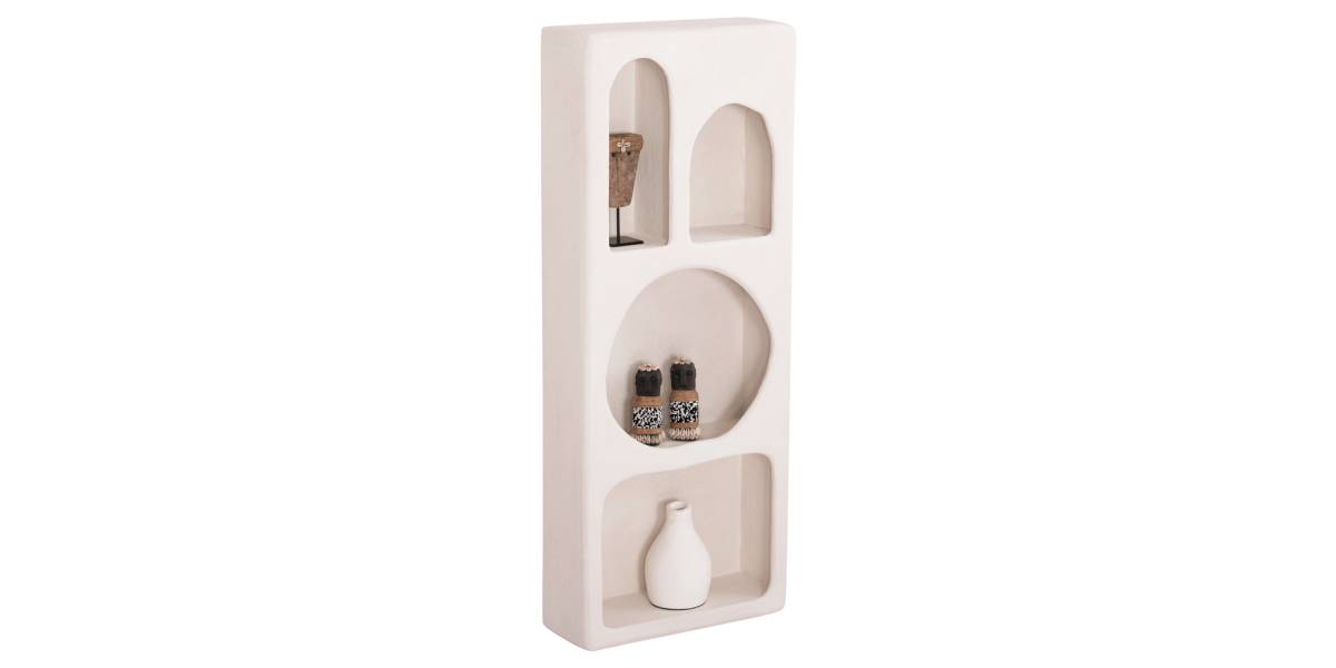 ΡΑΦΙΕΡΑ ΤΟΙΧΟΥ ΣΕΙΡΑ SANTORINI HM18069 MDF ΣΕ ΥΠΟΛΕΥΚΟ ΧΡΩΜΑ 47,5x18x120Υεκ.