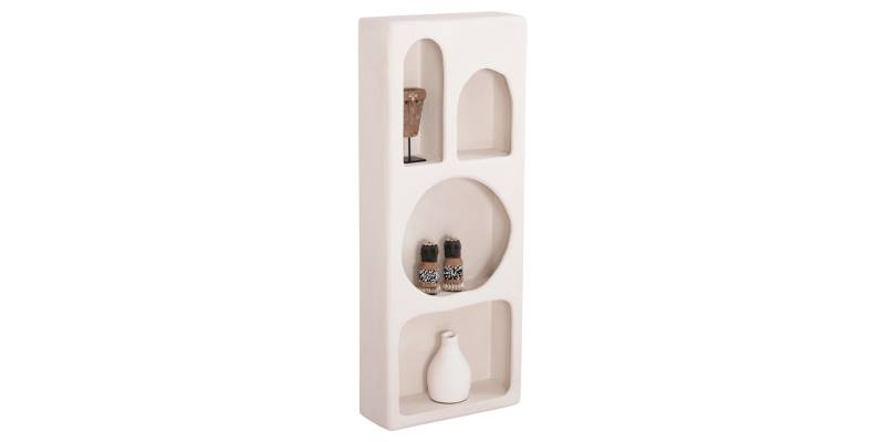 ΡΑΦΙΕΡΑ ΤΟΙΧΟΥ ΣΕΙΡΑ SANTORINI HM18069 MDF ΣΕ ΥΠΟΛΕΥΚΟ ΧΡΩΜΑ 47,5x18x120Υεκ.
