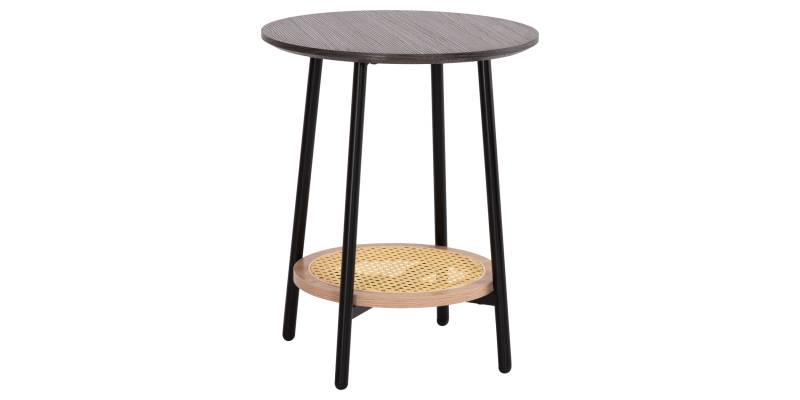ΒΟΗΘΗΤΙΚΟ ΤΡΑΠΕΖAKI SEWELL HM18034 MDF ΣΕ ZEBRANO-ΜΕΤΑΛΛΙΚΑ ΠΟΔΙΑ-WICKER Φ45x55Υεκ