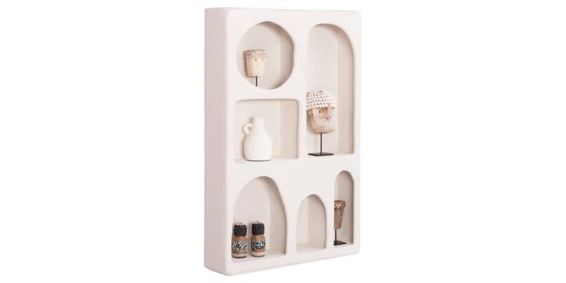 ΡΑΦΙΕΡΑ-ΚΟΜΜΟ ΣΕΙΡΑ SANTORINI HM18059 MDF ΣΕ ΥΠΟΛΕΥΚΟ 80x18x120Υεκ.
