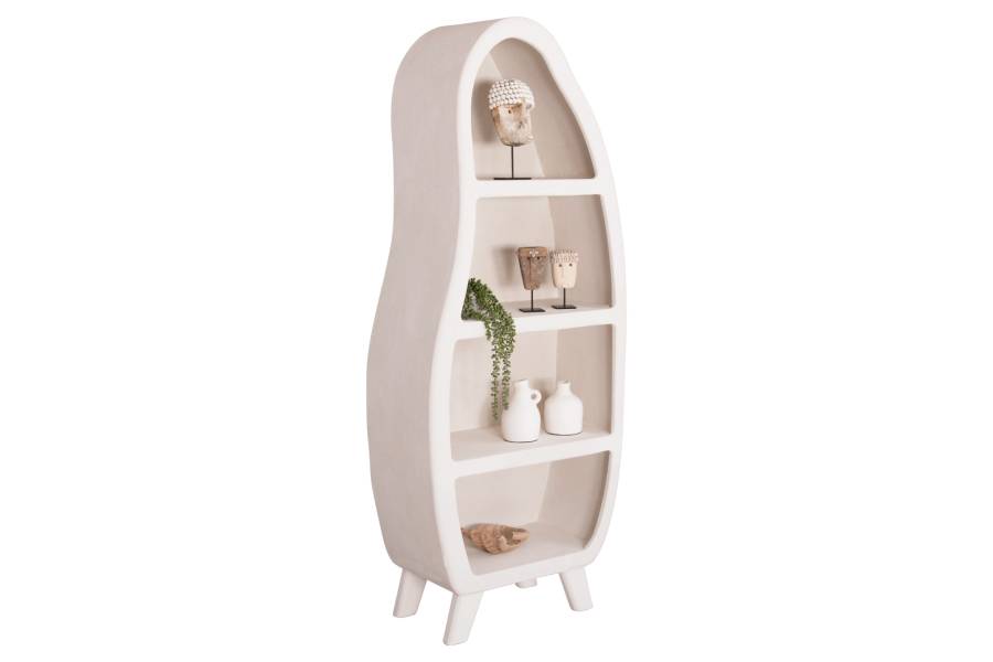 ΡΑΦΙΕΡΑ ΣΕΙΡΑ SANTORINI HM18067 MDF ΣΕ ΥΠΟΛΕΥΚΟ ΧΡΩΜΑ 80x38x196Υεκ.