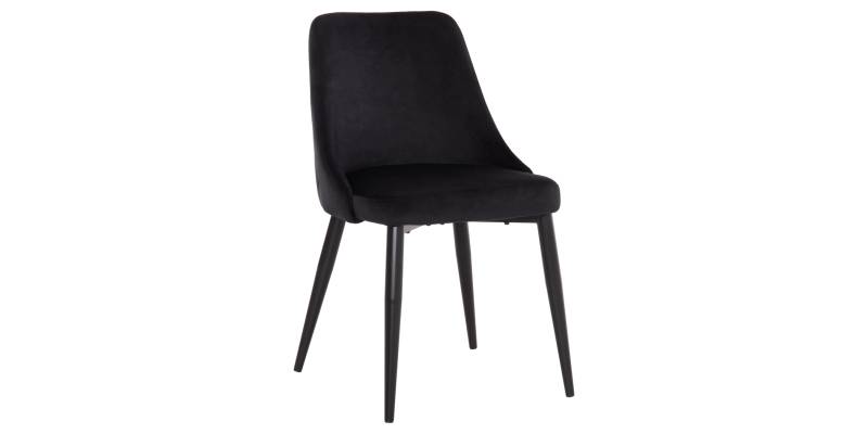 ΚΑΡΕΚΛΑ SERENITY HM8527.14 ΒΕΛΟΥΔΟ ΜΑΥΡΟ ΜΕ ΜΑΥΡΑ ΜΕΤΑΛΛΙΚΑ ΠΟΔΙΑ 51x54x83,5Υεκ.