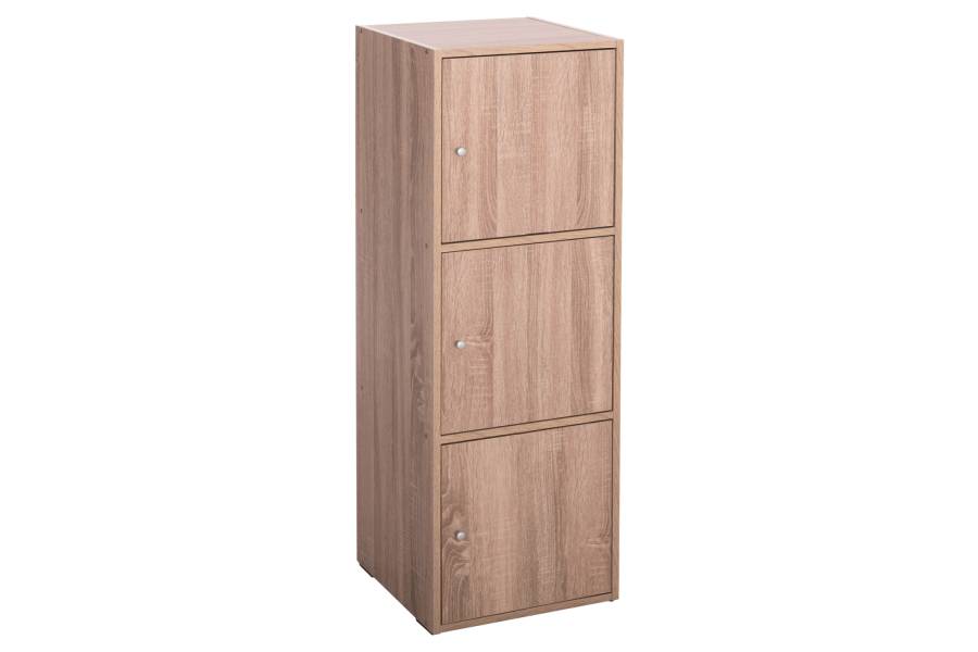 ΝΤΟΥΛΑΠΙ ΜΕ 3 ΑΠΟΘ. ΧΩΡΟΥΣ SORIANO HM9939.11 SONAMA OAK ΜΕΛΑΜΙΝΗ 40x39x119Υεκ.