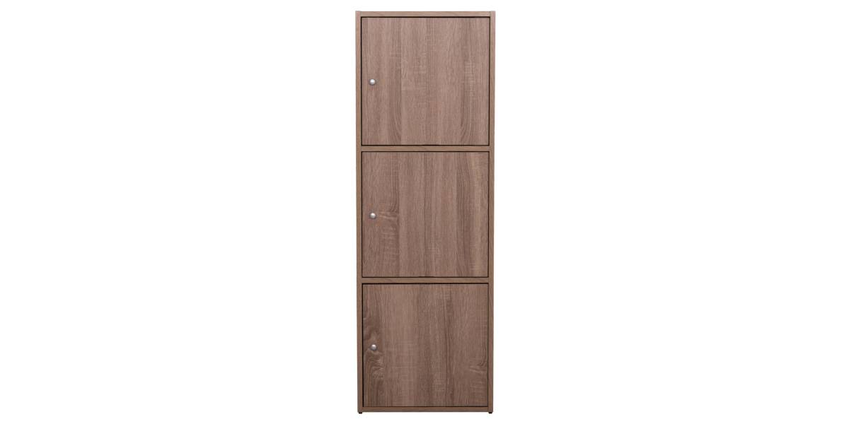 ΝΤΟΥΛΑΠΙ ΜΕ 3 ΑΠΟΘ. ΧΩΡΟΥΣ SORIANO HM9939.11 SONAMA OAK ΜΕΛΑΜΙΝΗ 40x39x119Υεκ.