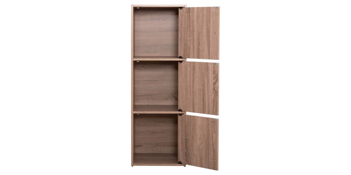 ΝΤΟΥΛΑΠΙ ΜΕ 3 ΑΠΟΘ. ΧΩΡΟΥΣ SORIANO HM9939.11 SONAMA OAK ΜΕΛΑΜΙΝΗ 40x39x119Υεκ.
