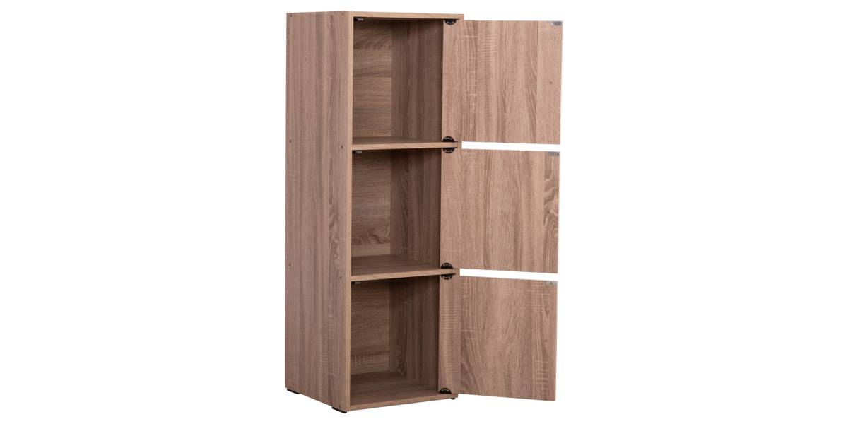 ΝΤΟΥΛΑΠΙ ΜΕ 3 ΑΠΟΘ. ΧΩΡΟΥΣ SORIANO HM9939.11 SONAMA OAK ΜΕΛΑΜΙΝΗ 40x39x119Υεκ.