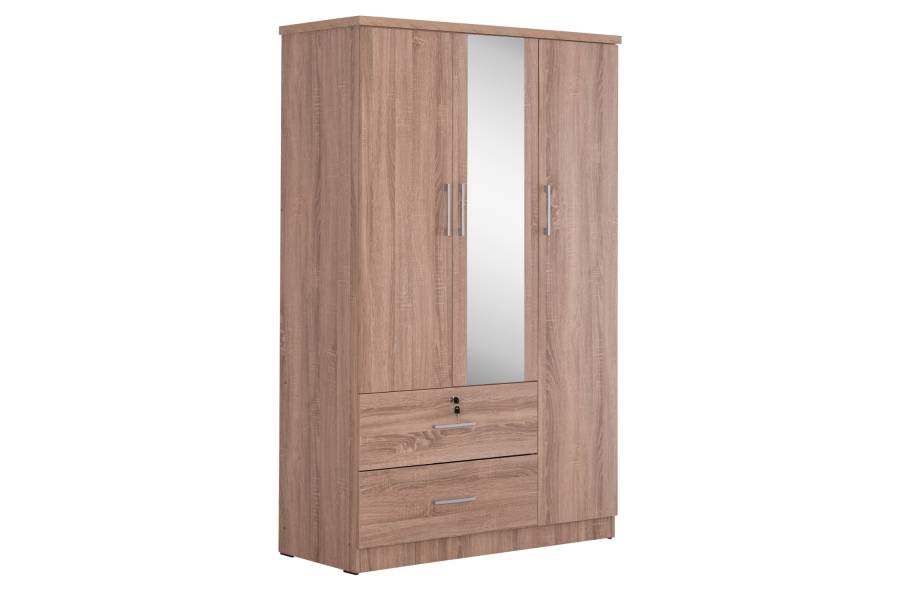 ΝΤΟΥΛΑΠΑ ΜΕ ΚΑΘΡΕΦΤΗ & ΣΥΡΤΑΡΙΑ JARRY HM2485.11 SONAMA OAK ΜΕΛΑΜΙΝΗ 119x48x183Υεκ