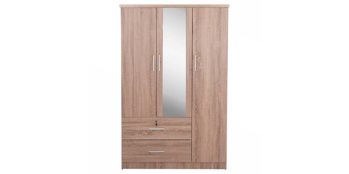 ΝΤΟΥΛΑΠΑ ΜΕ ΚΑΘΡΕΦΤΗ & ΣΥΡΤΑΡΙΑ JARRY HM2485.11 SONAMA OAK ΜΕΛΑΜΙΝΗ 119x48x183Υεκ