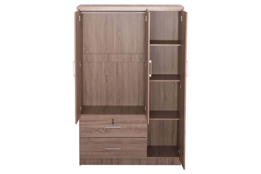 ΝΤΟΥΛΑΠΑ ΜΕ ΚΑΘΡΕΦΤΗ & ΣΥΡΤΑΡΙΑ JARRY HM2485.11 SONAMA OAK ΜΕΛΑΜΙΝΗ 119x48x183Υεκ